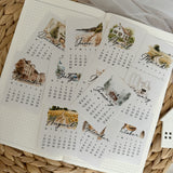 2026 mini icon die cut calendar stickers