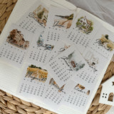 2026 mini icon die cut calendar stickers