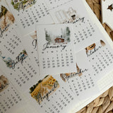 2026 mini icon die cut calendar stickers