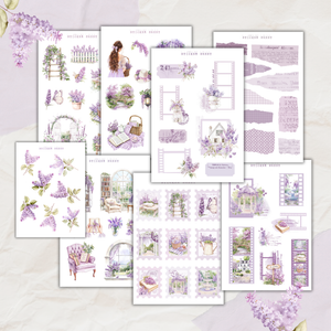 purple dream sticker sheet, spring sticker