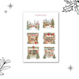 vintage christmas store sticker sheet