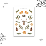 winter forest sticker sheet bundle