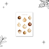 christmas ornaments sticker sheet