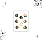 christmas ornaments sticker sheet