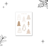 minimalistic christmas trees sticker sheet bundle