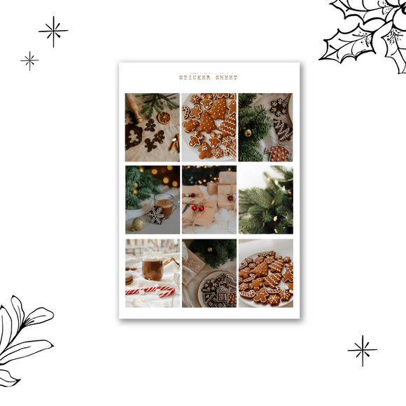 christmas pictures sticker sheet