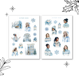 first snow sticker sheet bundle