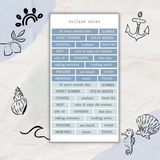 colorful summer word strips sticker sheet