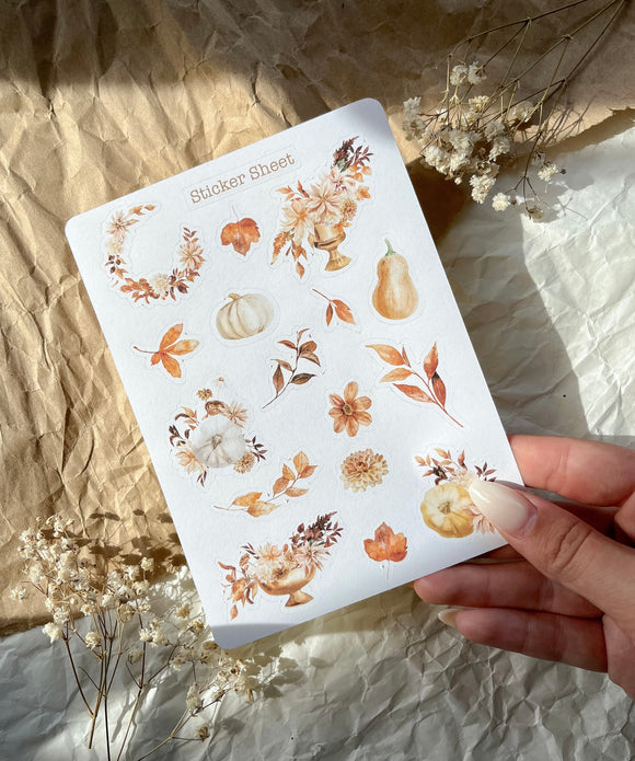 floral pumkins sticker sheet✨