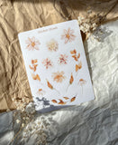 Autumn Flowers sticker sheet