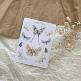 Moth sticker sheet for journaling and penpaling