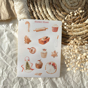 Baking Christmas cookies Sticker sheet