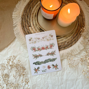 Christmas branches sticker sheet