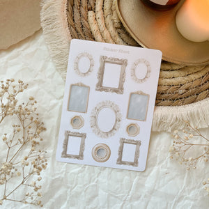 Vintage frames and mirrors sticker sheet