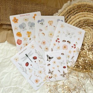 Spring sticker sheet collection set