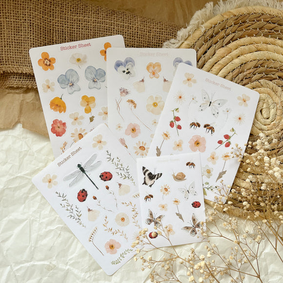 Spring sticker sheet collection set