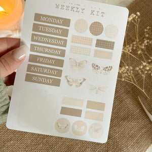 Weekly planner | journaling kit „butterfly“ sticker sheet