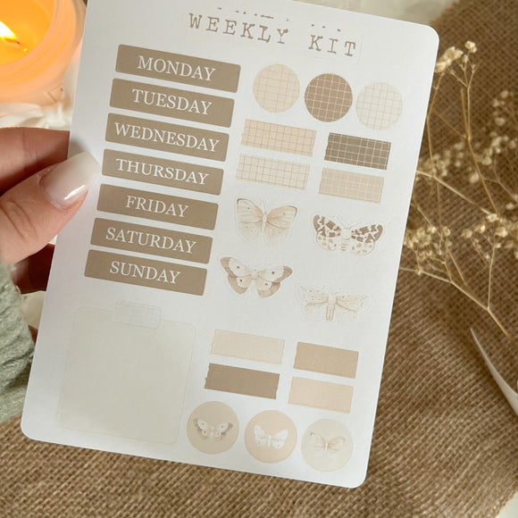 Weekly planner | journaling kit „butterfly“ sticker sheet