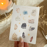 Cottagecore witch sticker sheet