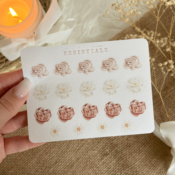 magical flowers essentials sticker sheet