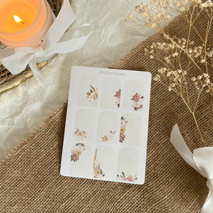 flower tags sticker sheet