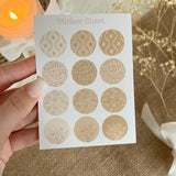 botanical pattern dot sticker sheet