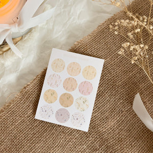pastel flower dots sticker sheet