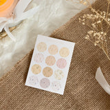 pastel flower dots sticker sheet