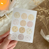 pastel flower dots sticker sheet