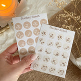 Flowery dots sticker sheet | deco stickers