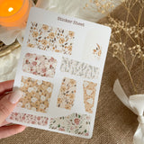 flower paper scraps sticker sheet