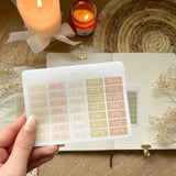 days of the week planner essentials sticker sheet