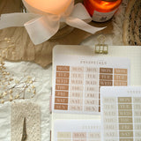 days of the week planner essentials sticker sheet