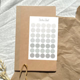 Soft colored dots sticker sheet for journaling or penpaling