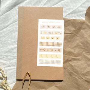 Letter washi tape sticker sheet for journaling or penpaling