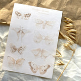 Moths and butterfly’s sticker sheet for journaling and penpaling