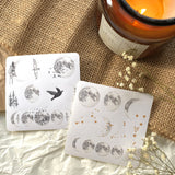 Moon Sticker Sheet for journaling and penpaling