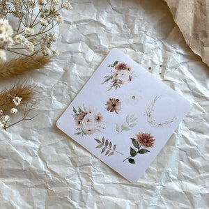 Flower bouquet sticker sheet for journaling and penpaling