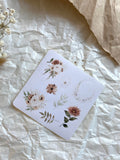 Flower bouquet sticker sheet for journaling and penpaling
