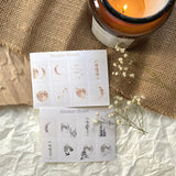 Moon stamps sticker sheet for journaling and penpaling
