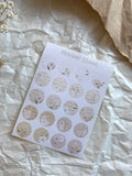 Vintage flower dots for journaling and penpaling