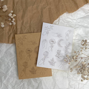 Moonchild sticker sheet for journaling or penpaling
