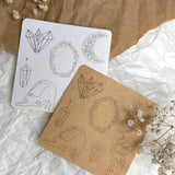Mystical sticker sheet for journaling and penpaling
