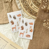 forrest animals sticker sheet